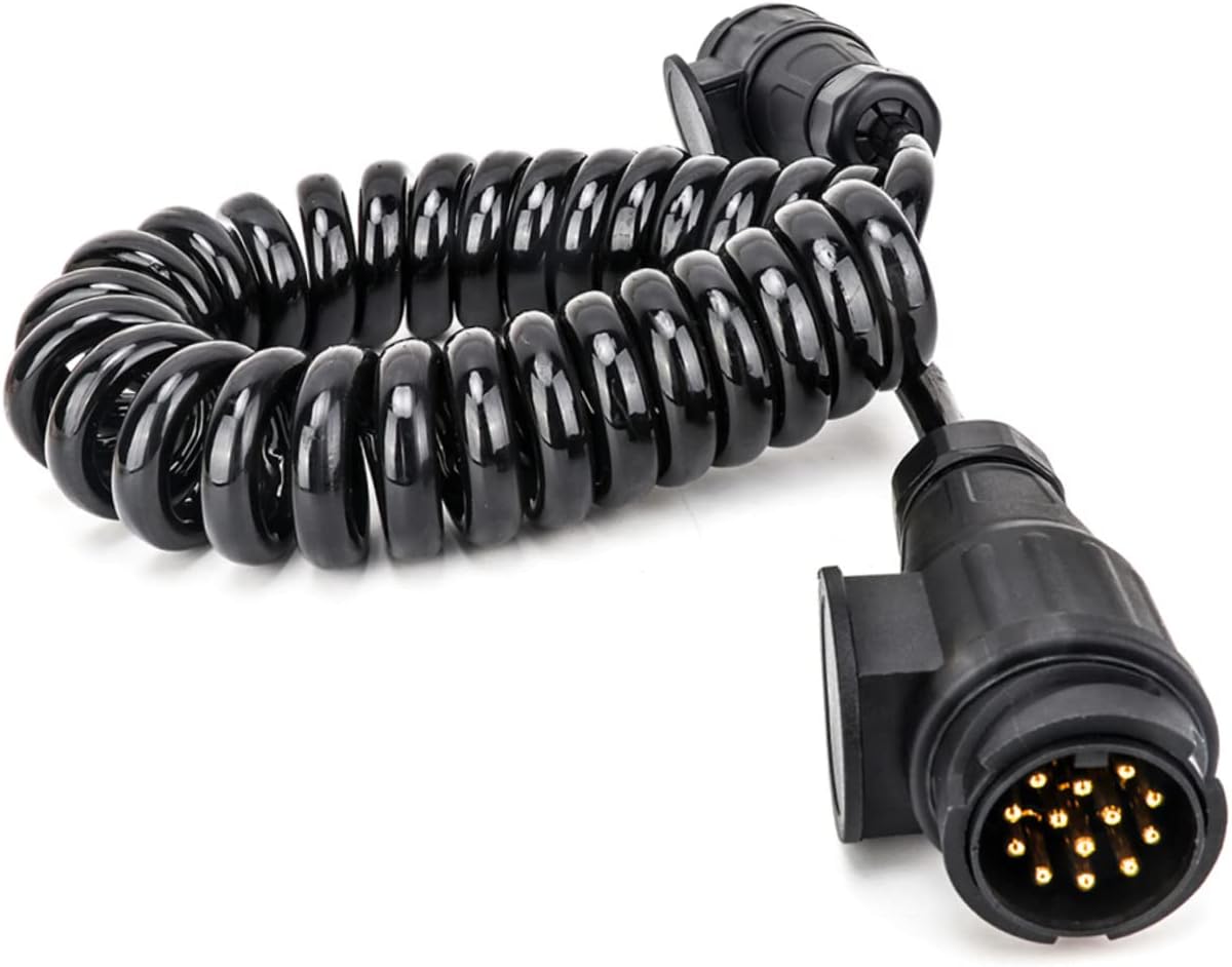 CHILDWEET Pin Trailer Connector Wire Trailer Wiring Plug Socket for Vehicles Safety Chain and Light Connection