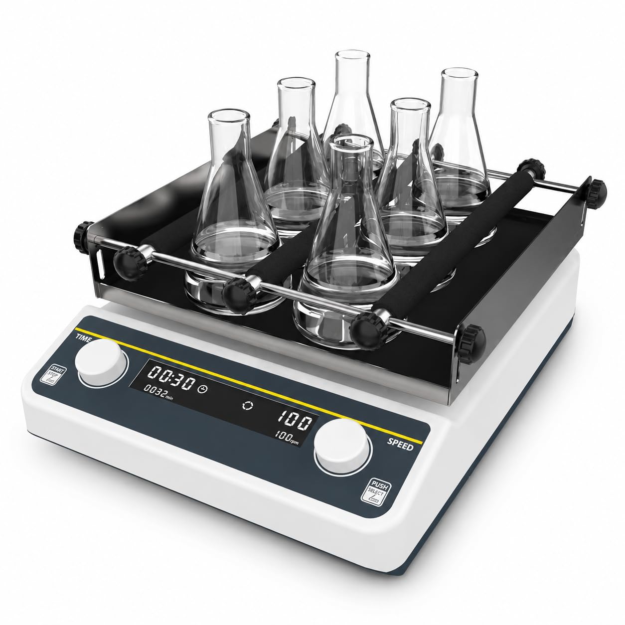 Agitador orbital de laboratorio, velocidad ajustable de 0 a 210 RPM, fácil de limpiar, ideal para mezclar y agitar muestras en entornos de laboratorio