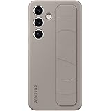 Samsung Galaxy S24 Standing Grip Phone Case, Protective Silicone Cover with Hand Strap, Kickstand, Durable Design, Soft Touch, US Version, EF-GS921CUEGUS, Taupe