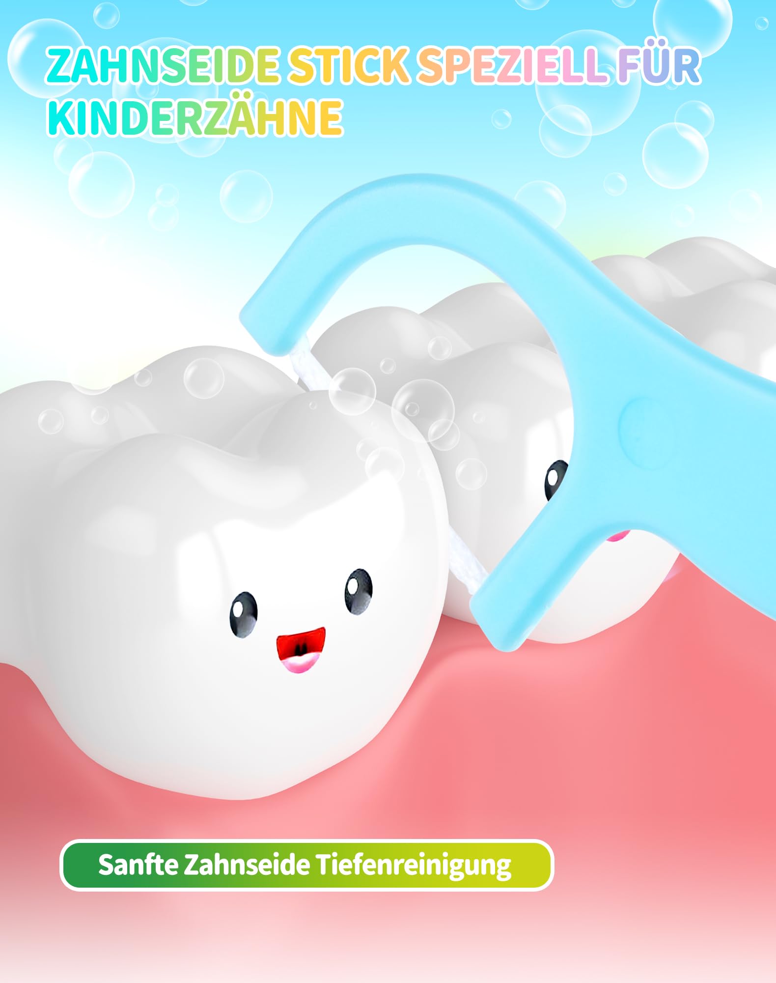 Patyczki z Nicią Dentystyczną dla Dzieci - 160 Sztuk, 4 Kształty Zwierząt z Wygodnym Uchwytem, Kolorowe