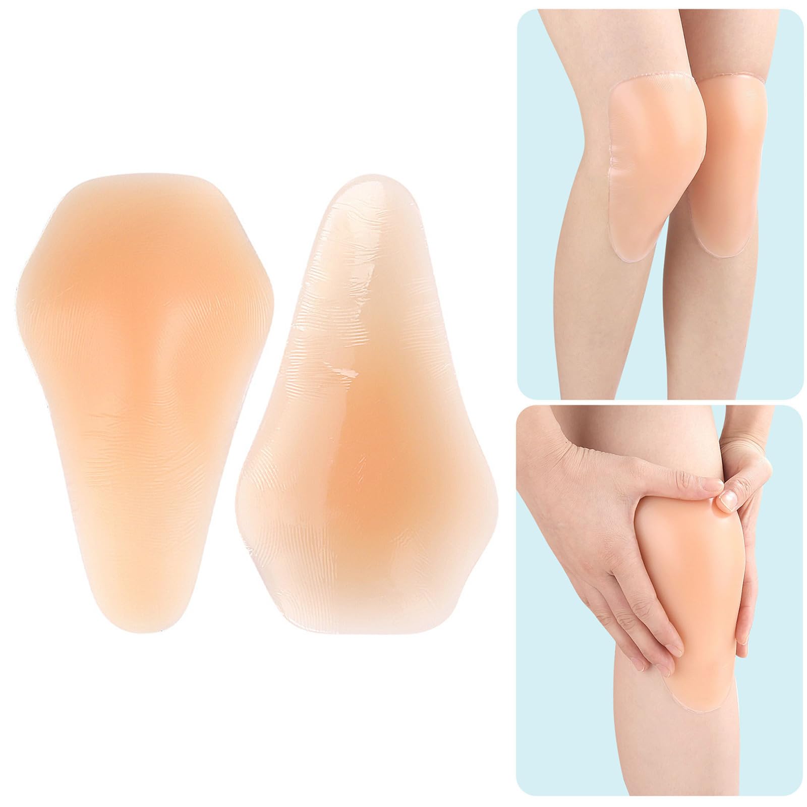 XISAOK Silicone Knee Pad Snowboard Knee Brace Guards Self-Adhesive Skating Knee Mat Knee Protections Pad For Outdoor Sports