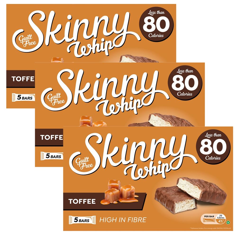 1Pk X 3 Skinny Whip Bars Toffee