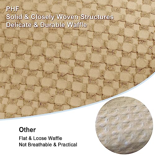 Phf 100% Cotton Waffle Duvet Cover Queen, Ultra Soft Cozy Duvet Cover Set For All Season thumb #2