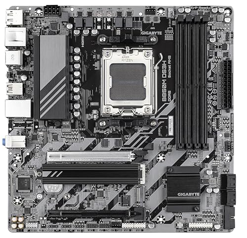 Image of Gigabyte B850M DS3H Motherboard - AMD Ryzen 9000 Series CPUs, 16+2+2 Phases Digital VRM, up to 8200MHz DDR5 (OC), 1xPCIe 5.0 + 1xPCIe 4.0 M.2, 2.5 LAN, USB 3.2 Gen 2