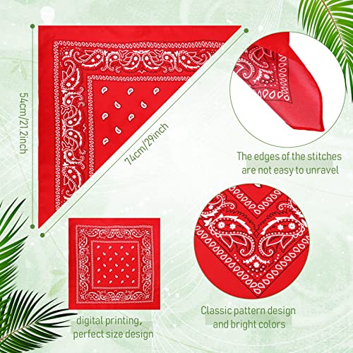 100 Pack Bandanas Unisex Paisley Bandanas Bulk Multi Purpose Cowboy Head Wrap Necktie Face Cover Party Supplies, 21.26 inches3