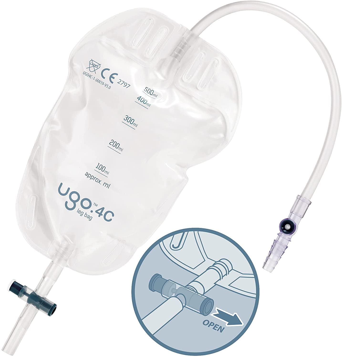Ugo Leg Bags Urine Drainage Bags/Catheter Leg Bags, T Tap or Lever