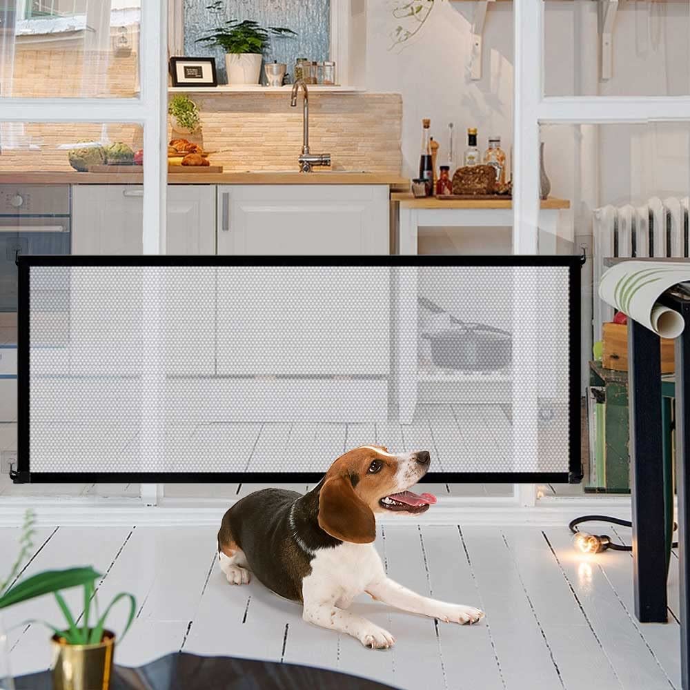 70.8'' X 28''Pet Gate Gate,Mesh Dog Gate,Extra Wide Portable Mesh Dog Gate for Stair Easy Walk Thru Durability Dog Gate for The House, Stairs, Doorways