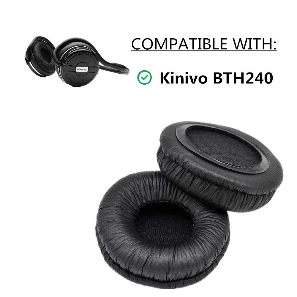 2 Pair Ear Pads Cups Cushions Replacement Compatible with Kinivo BTH240 Bluetooth Headphones
