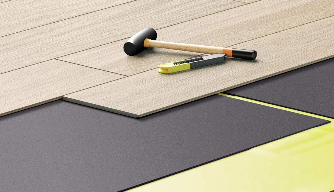 Trittschalldämmung XPS Klick Vinyl Boden Dämmunterlage Trittschall Dämmunterlage 3mm/5mm