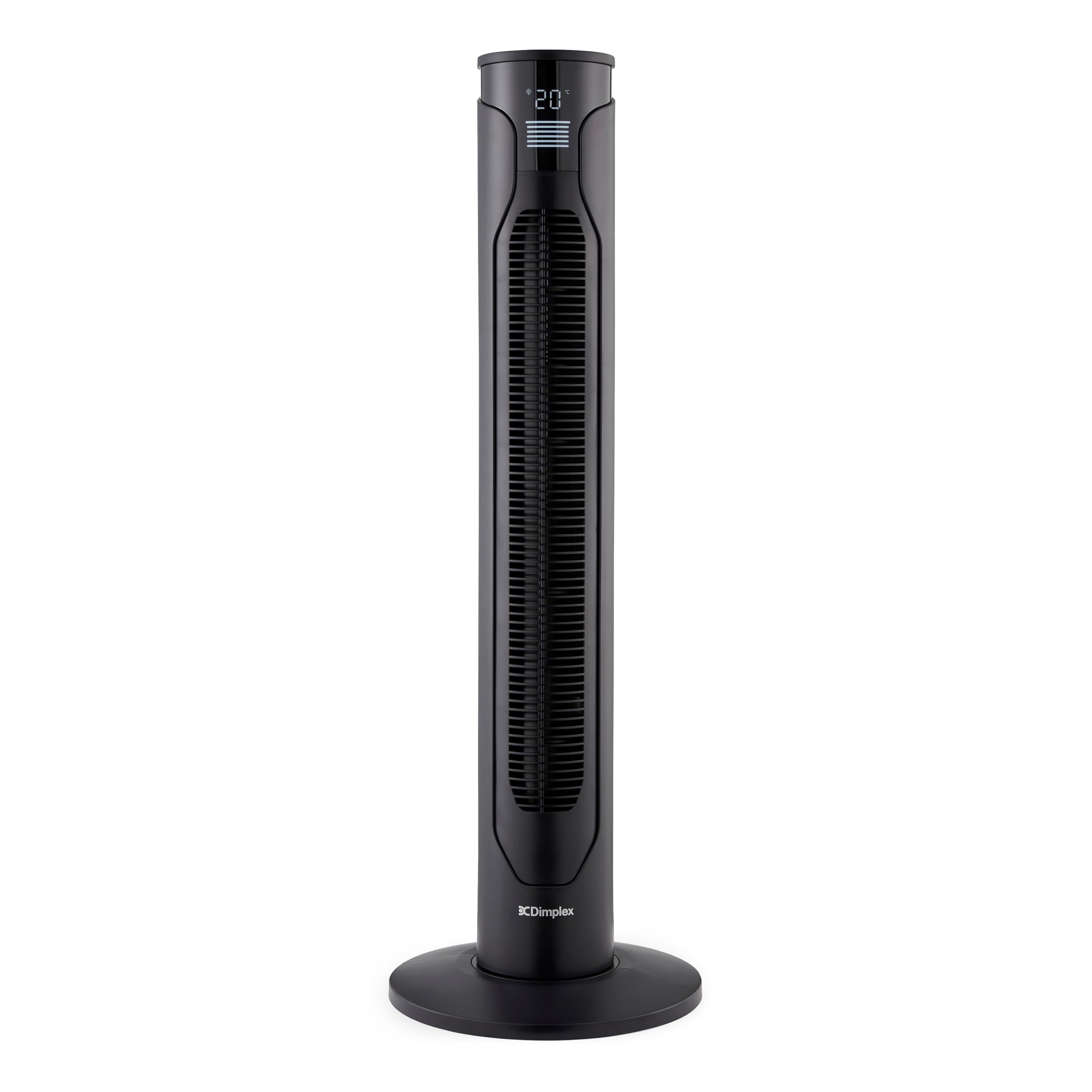 DIMPLEX Ventilateur Colonne Oscillant 70°, 3 Vitesses, Minuterie 12h, Écran LED, 4 Modes, Télécommande, Anthracite