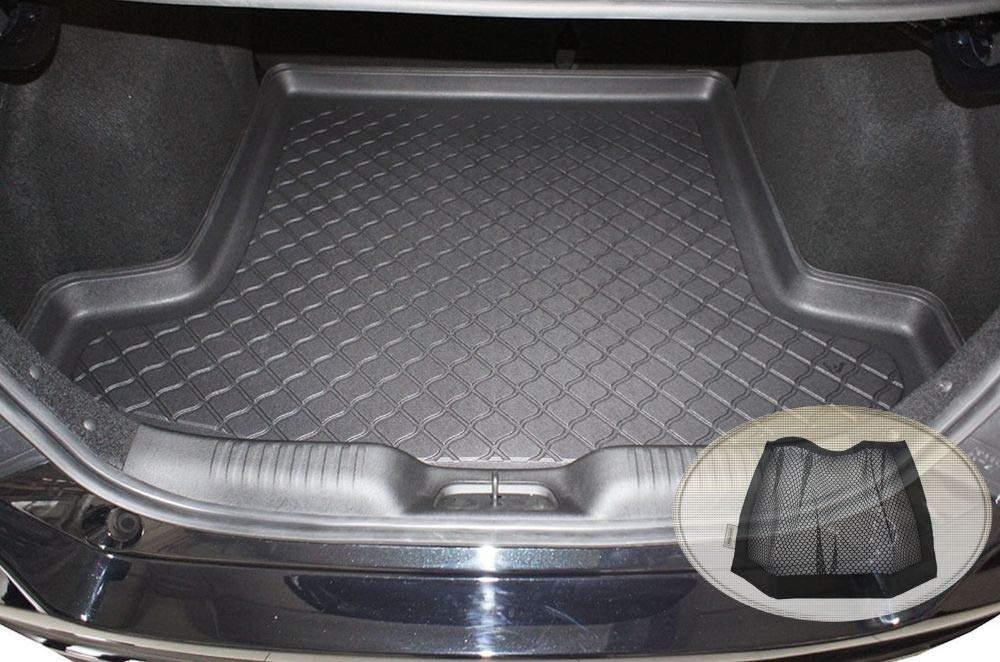 Z3110911 Gummierte Kofferraumwanne fahrzeugspezifisch + Klett-Organizer (Laderaumwanne, Kofferraummatte)