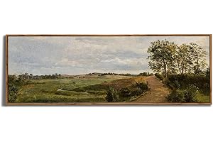 Farmhouse Canvas Wall Art - Tranquil Forest Landscape Above the Bed