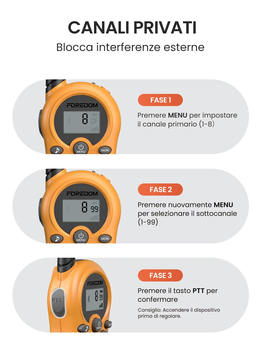 FOREDOM Walkie Talkie Ricaricabili per Bambini con Lunga Portata per Ragazzi e Ragazze da 3 a 12 Anni Regalo di Compleanno – Confezione da 3
