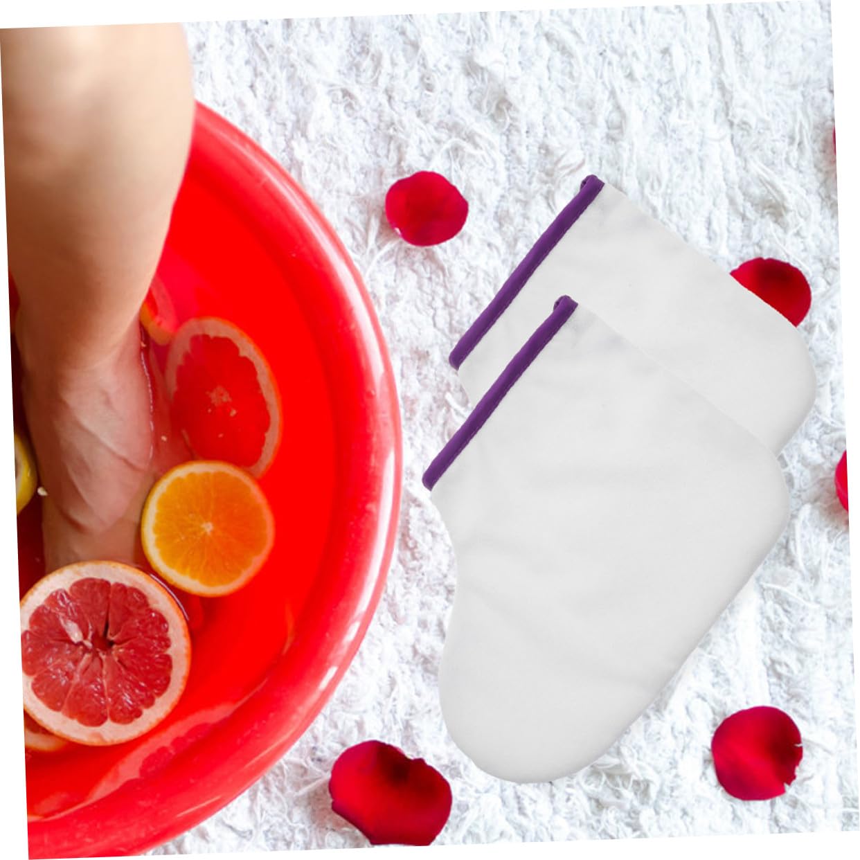 Hemobllo 1 Par de Bolsas de Tratamiento con Cera para Pies y Manos, Cubierta de Calentamiento Terapéutico de Poliéster, Cómoda y que Potencia la Retención de Calor para Cuidado en Casa