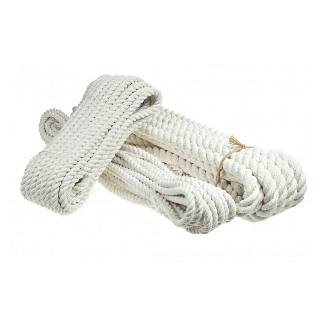 SolaDirect Cotton Rope, Natural Beige Macrame Cord - 2m/6ft, 10mm Thick, Soft, Durable, Indoor/Outdoor, Eco-Friendly, Perfect for Macrame Crafts, Decorative Use, Gardening, Decking