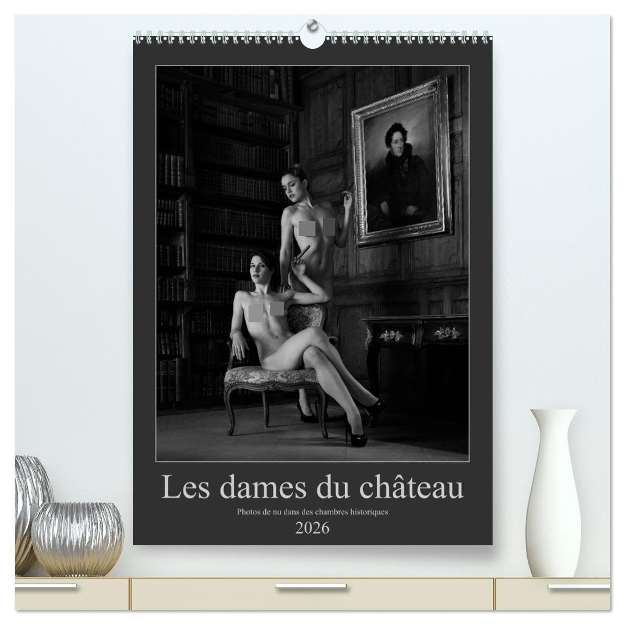 Les dames du château (Calendrier mural 2026 DIN A2 horizontal) calendrier de bureau: Photos érotiques dans des chambres historiques