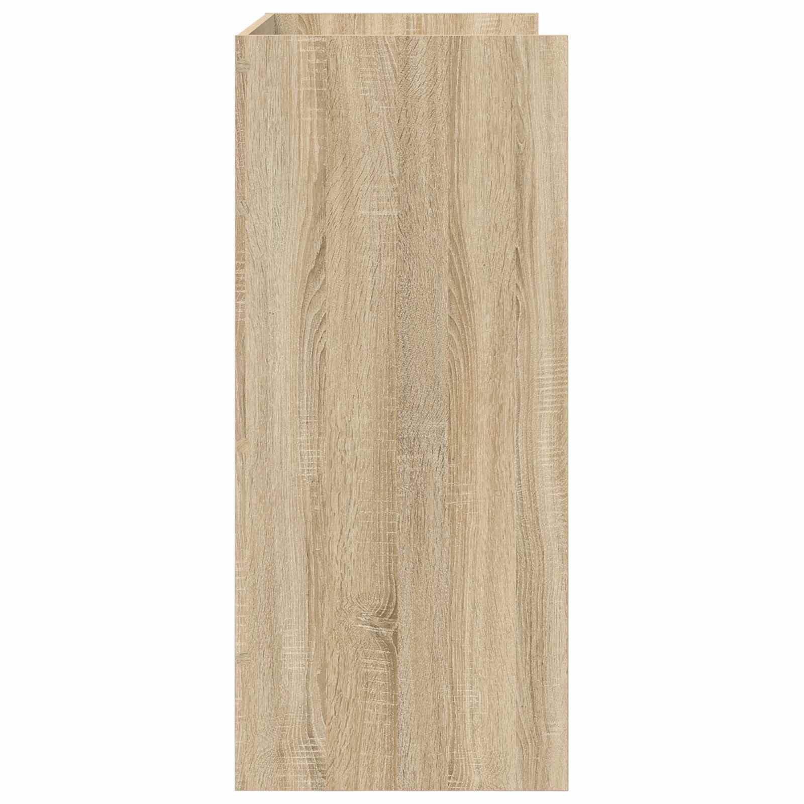vidaXL Table de DJ Chêne Sonoma 62 x 45 x 102 cm Bois d'ingénierie, Table DJ en U, Espace de Travail Ergonomique, équipement Audio Multifonction, Station Pro