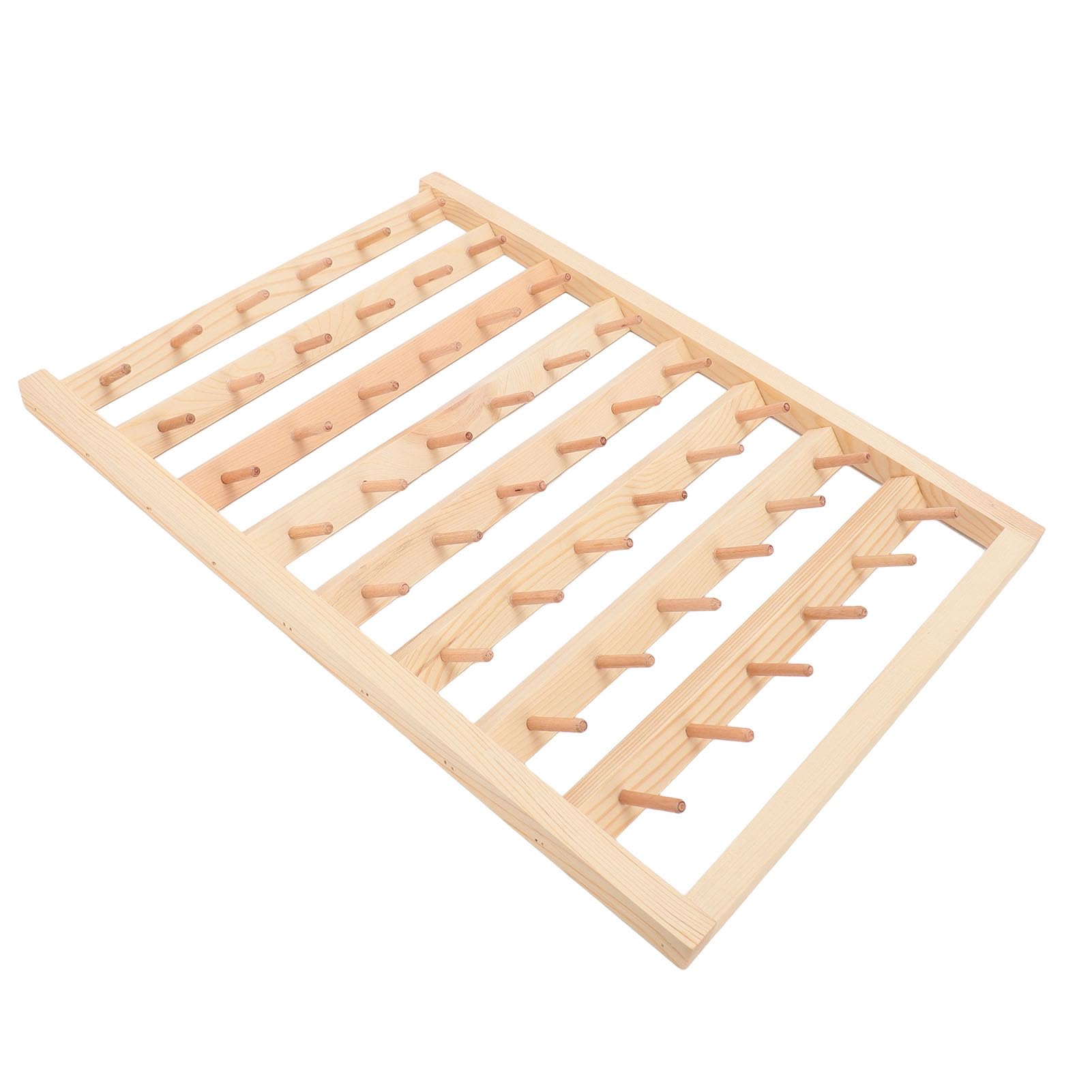 48 Spoelen Houten Draadhouder, 17 Inch Doe-het-zelf Grote Draadrekken, Wandmontage Draadopslagorganisator voor Naaien, Vlechten, Borduren, Quilten, Draadopslag 48 Spoelen Houten Draadhouder, 17 Inch Doe-het-zelf Grote Draadrekken, Wandmontage Draadopslagorganisator voor Naaien, Vlechten, Borduren, Quilten, Draadopslag