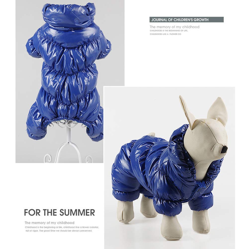 SAMGU Hundejacke Winter Mantel Blau Größe X-Large - Warme Welpen Kleidung Mit Reißverschluss