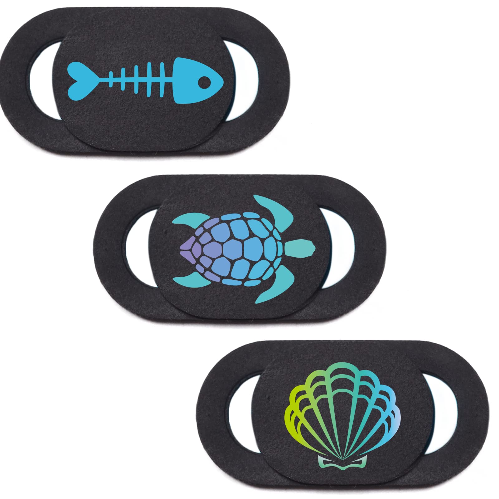 Veekyvicky Laptop Camera Cover Slide Webcam Cover for Privacy Fits for Mini PC, PC, Surface, Tablet, Desktop Computer, Smart Phone - 3 Packs, Ocean-image-35