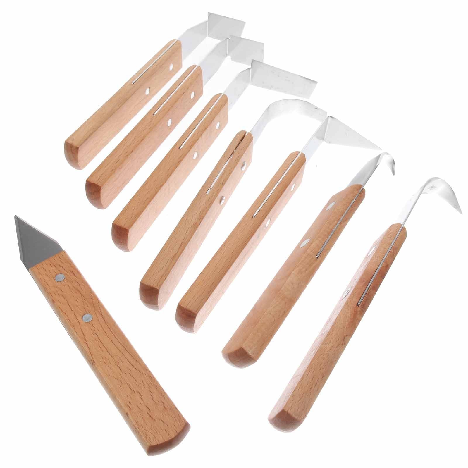 Herramientas de Acero Inoxidable Mango Negro Juego de 8 para Esculpir y Modelar Arcilla Color Aleatorio Adecuado para Cerámica y Manuales