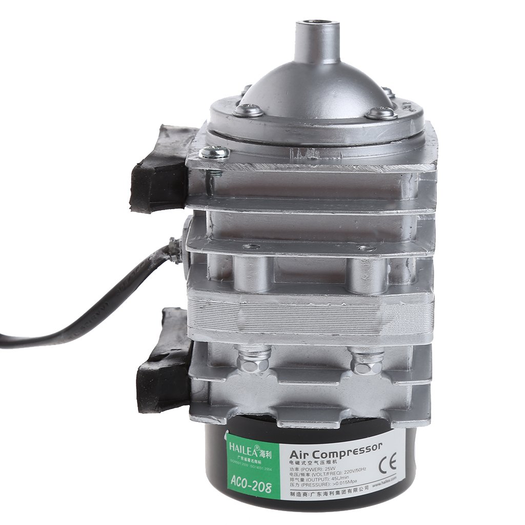 Compresseur d'air électromagnétique 45L / Min 25W Aérateur de Pompe à air pour Bassin à oxygène d'aquarium