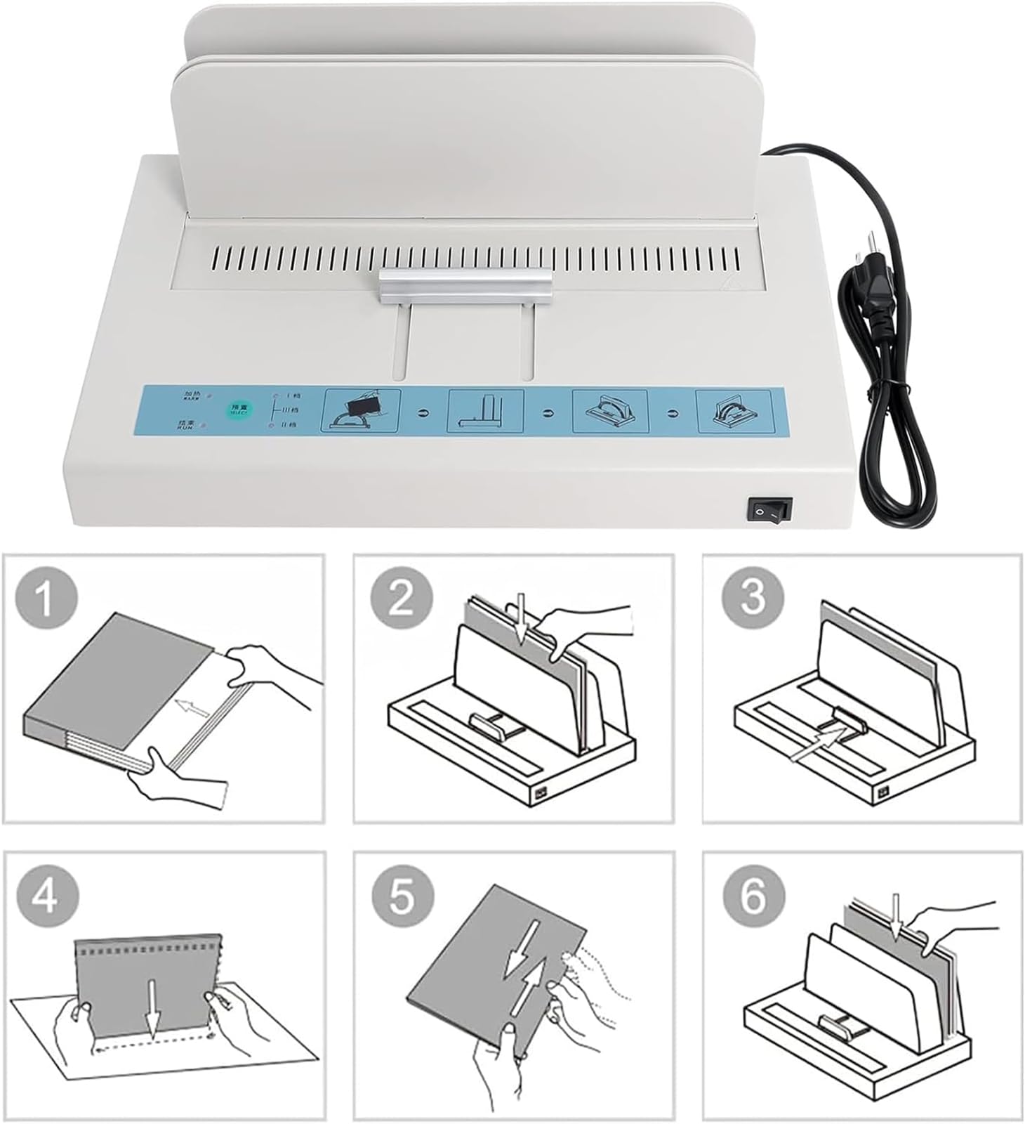 Rilegatrice a caldo Rilegatrice a caldo elettrica, riscaldamento PTC per rilegatura sicura di documenti, ideale per gare d'appalto e contratti