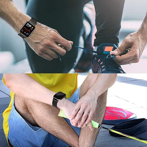Miniatura 7 de ViCRiOR Paquete de 3 correas de reloj elásticas trenzadas para Amazfit GTSGTS 2GTS 2eGTS 2 MiniGTS 3GTS 4 MiniGTS 4GTR Mini, correa elástica de