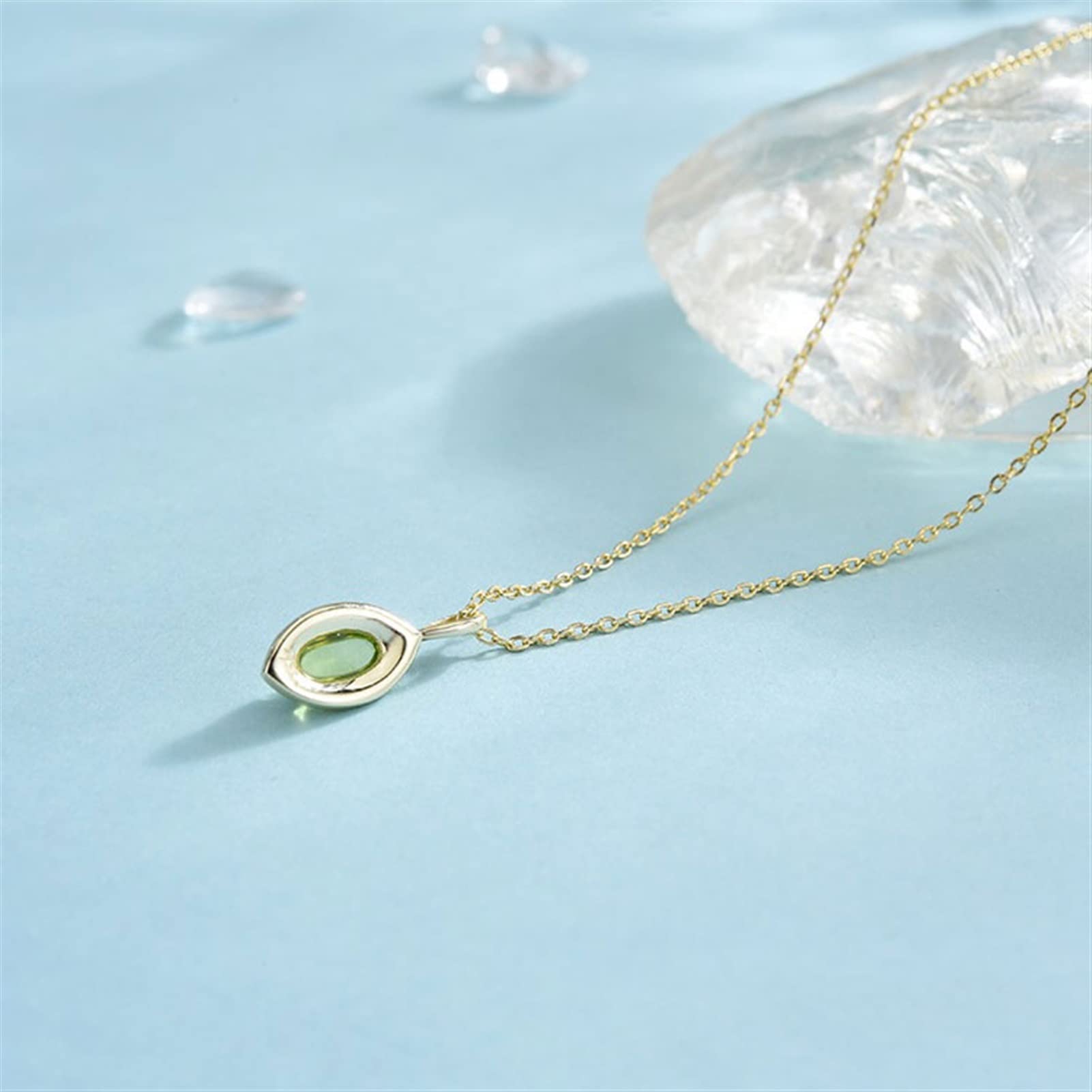 Collares Colgante Forma De Gota Collar Colgante De Cristal Verde Collar Cadena De Clavícula Llena De Collares Largos Hechos A Mano