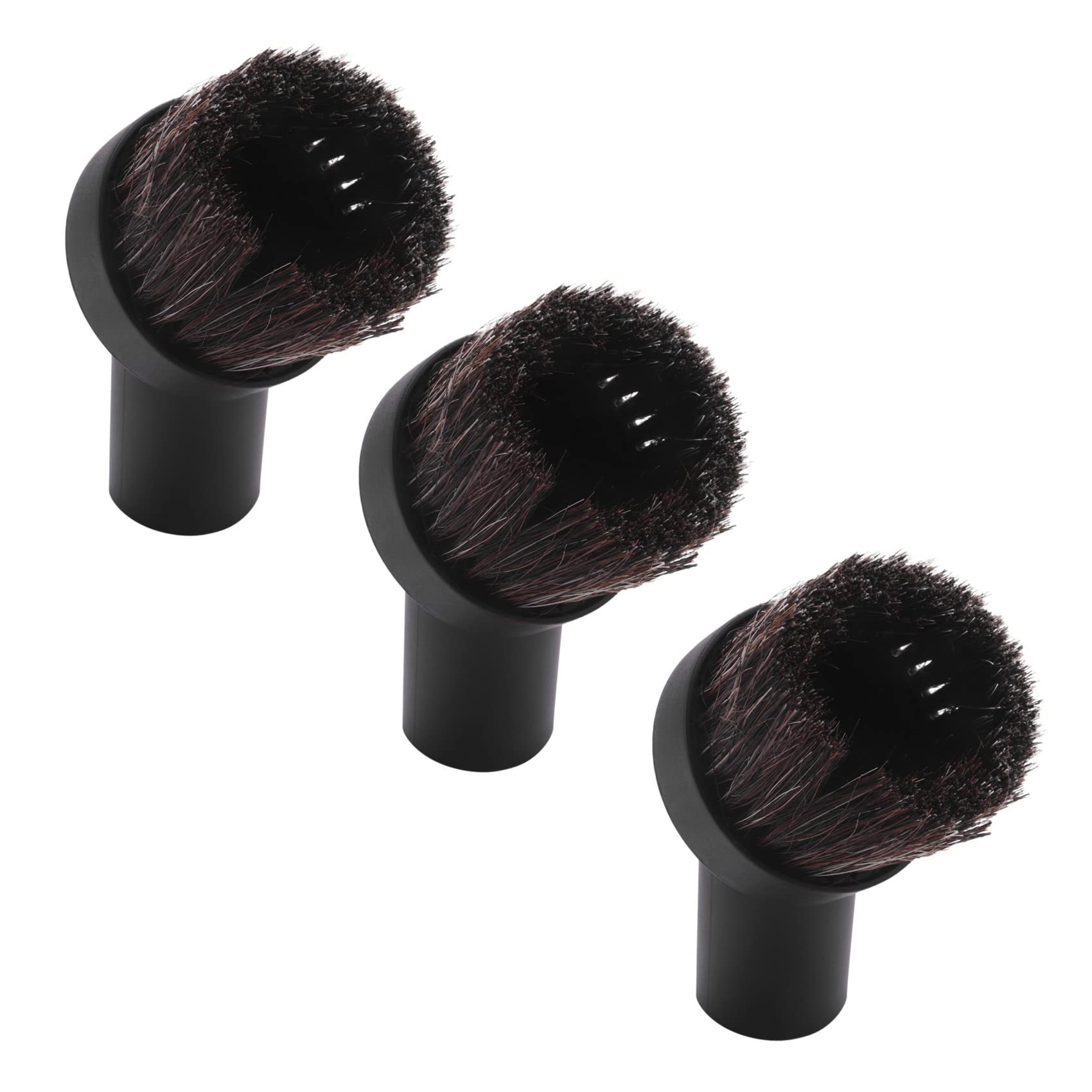 Hndhbfgrt 3X 32mm Dusting Brush Dust Tool Attachment for Vacuum Cleaner Round Horse Hair