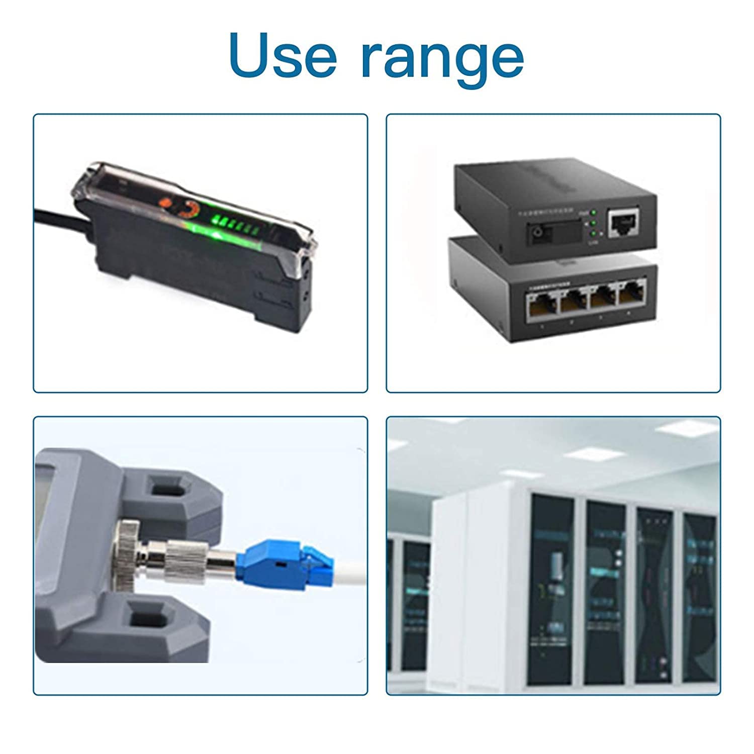 Lot de 20 adaptateurs de fibre optique FC mâle vers LC femelle - Localisateur visuel de défaut de fibre pour testeur de fibre optique monomode 9/125um - Adaptateur optique pour VFL