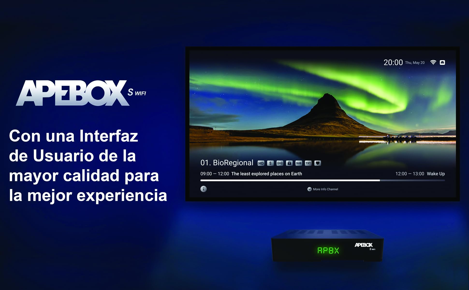APEBOX S WiFi, DVB-S2 Full HD Receptor Satélite FTA H264, WiFi Integrado, USB 2.0, y Youtube, un Gran Receptor con Unas prestaciones excepcionales ¡Aprovecha el Momento!