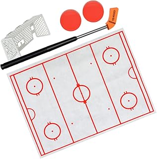 Toddmomy 1 Conjunto De Brinquedos Esportivos De Hóquei De Brinquedo Mini Brinquedos Para Crianças Discos De Hóquei No Gelo Engraçado Empurrador De Hóquei Mesa De Hóquei No Gelo Discos De