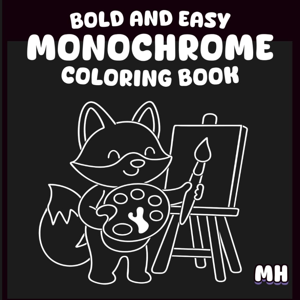 Monochrome Coloring Book: A soothing coloring journey in a single shade simple, creative, and relaxing for Adults and Kids