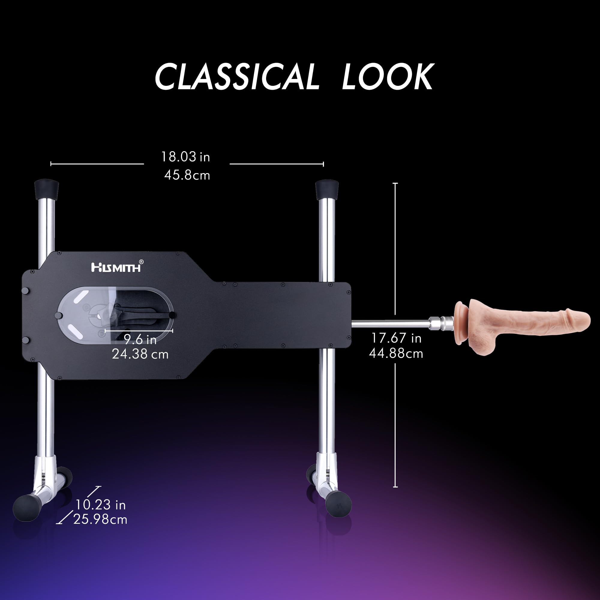 Hismith Premium 3.0 Pro, Sex Machine with KlicLok System, Wire and Intelligent APP Controlled Love Machine with Dildo,Purple