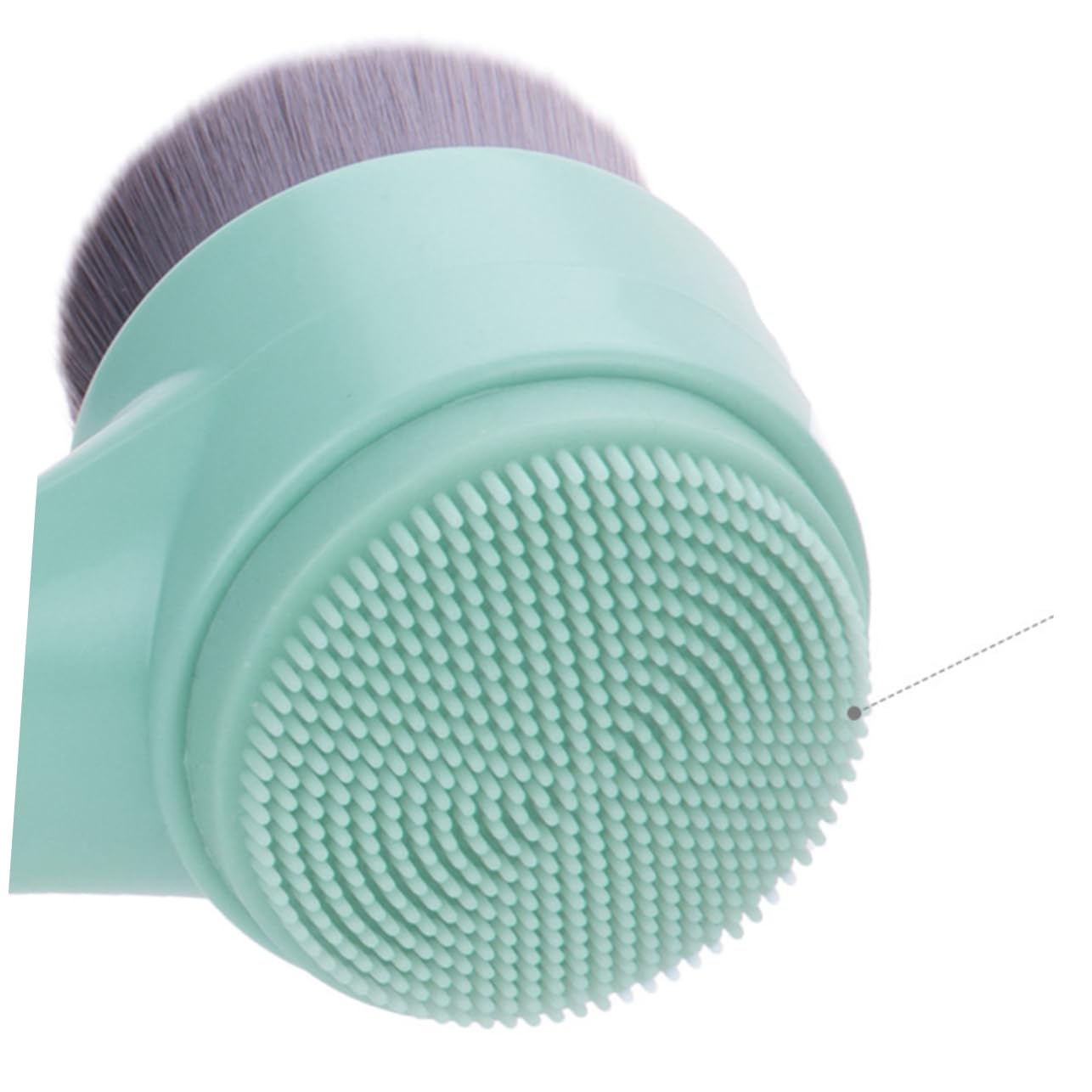 FRCOLOR 2Pcs Facial Cleansing Brush Soft Face Brush for Exfoliating and Deep Pore Cleansing, Manual Blackhead Removal Tool in Elegant Green