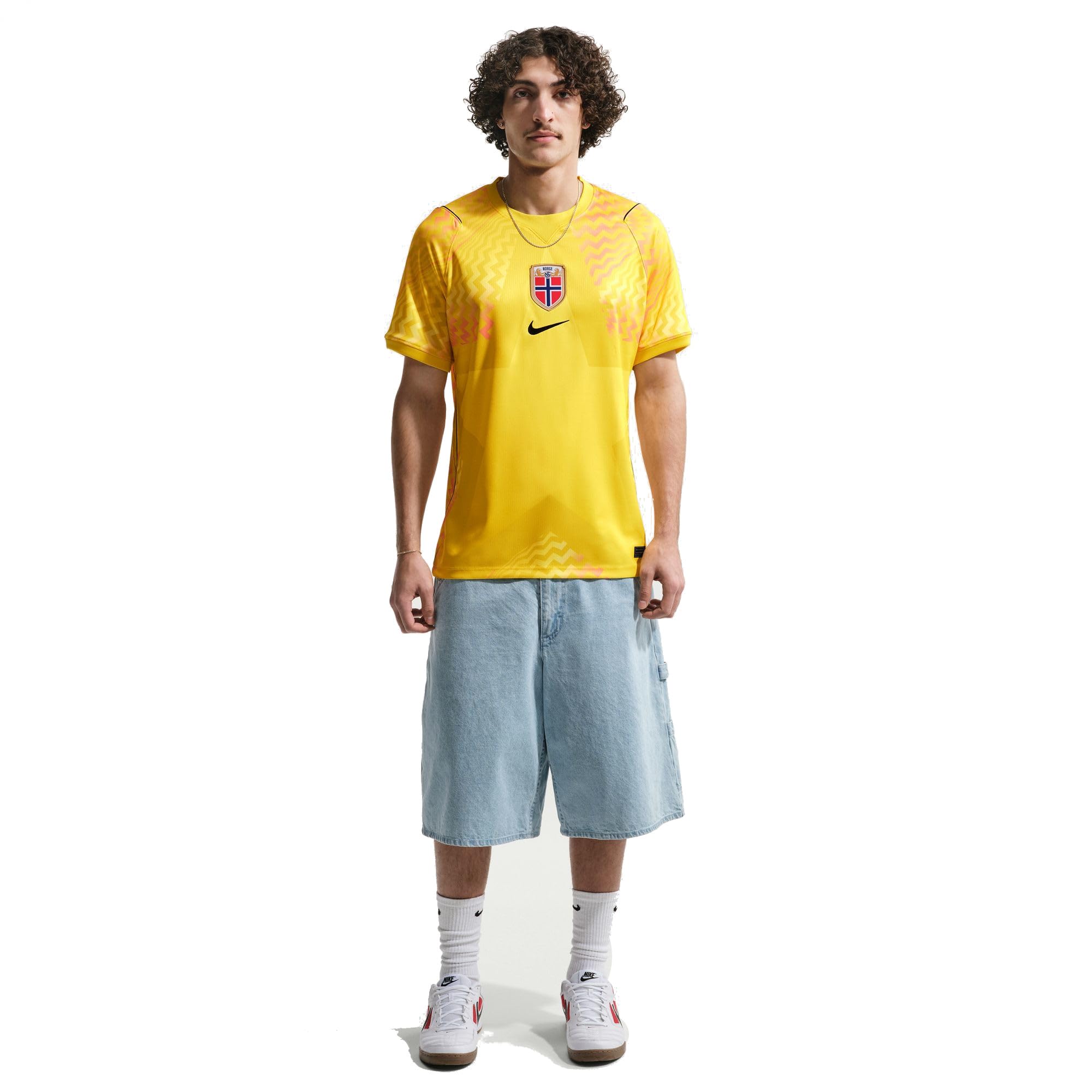Nike Norwegen 2026 Stadion Torwart Nike Dri-Fit Replika-Kurzarm-fußballtrikot für Herren Replica Maglia da Calcio a Maniche Corte Uomo