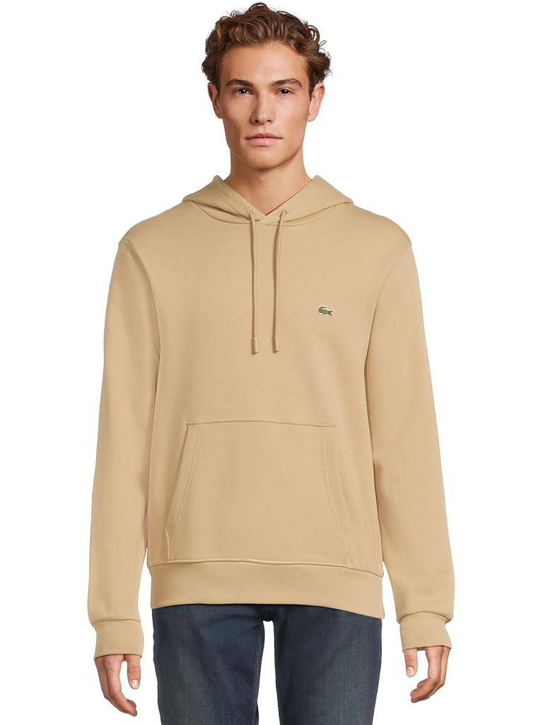 Tan Lacoste Cotton Fleece Hoodie