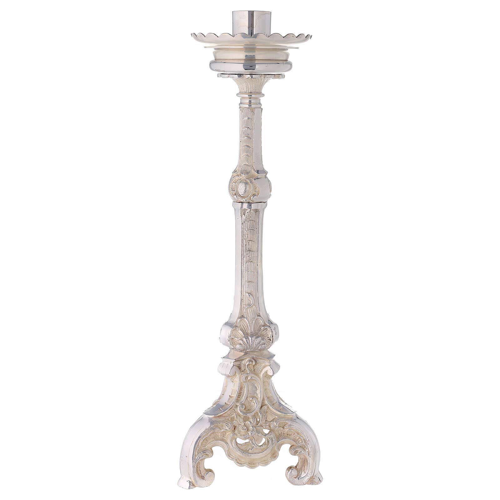 Candleholder with Altar, casing and Silver-Plated Brass jag h 50 cm