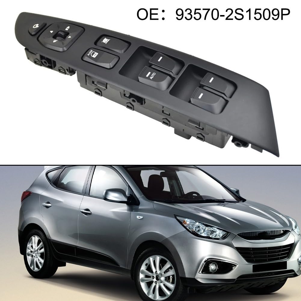 Botón de Control del Interruptor de la Ventana Eléctrica 93570-2S1509P, Botonera Elevalunas, Interruptor de Control de Ventana para Hyundai para Tucson IX IX35, Instalación Rápida y Material