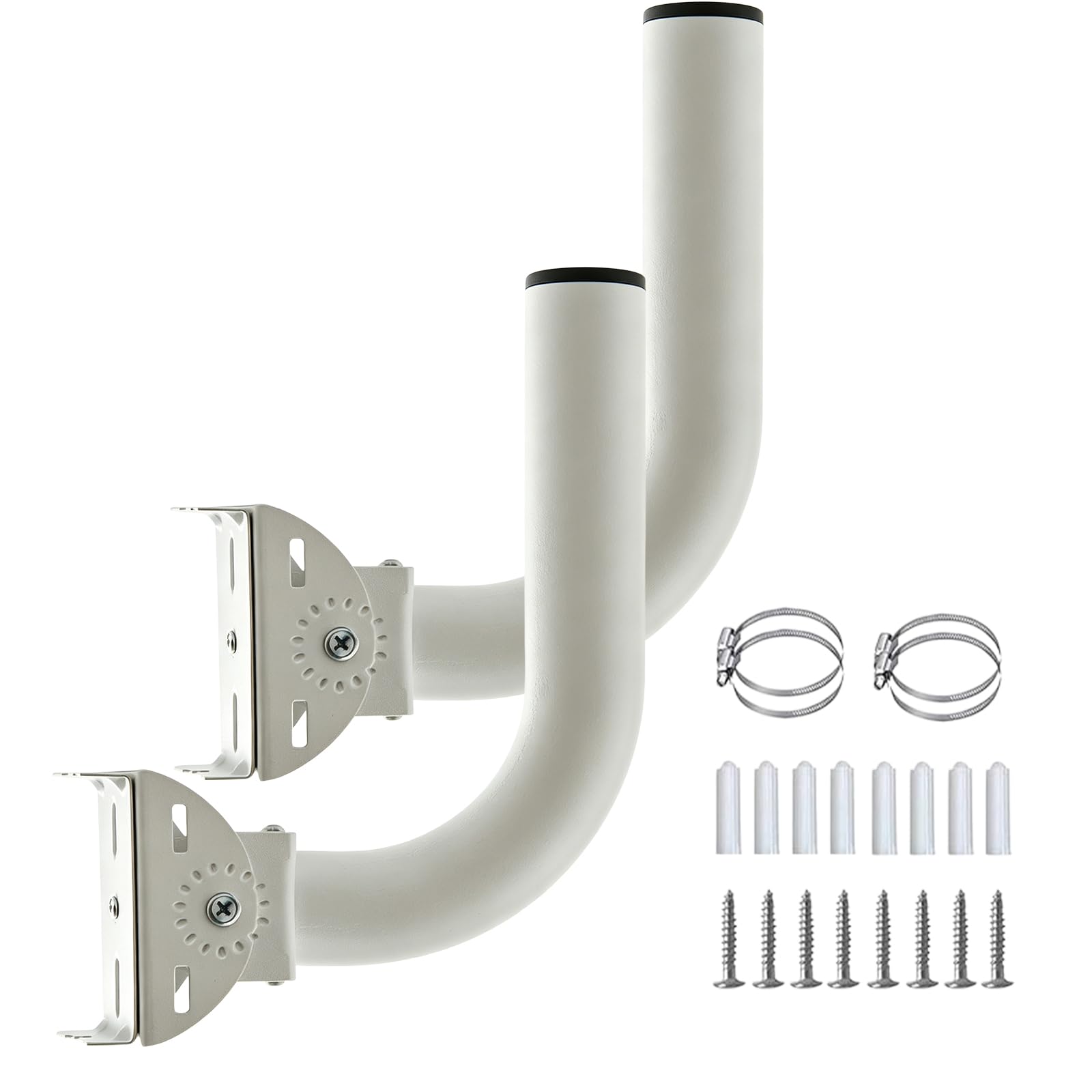 2 Stück Universal Wireless Bridge Halterung, J-Masthalterung, 150° Verstellbarer Edelstahlmast Und Wandhalterung, Brückenhalterung für Die Installation Einer Drahtlosen Brücke