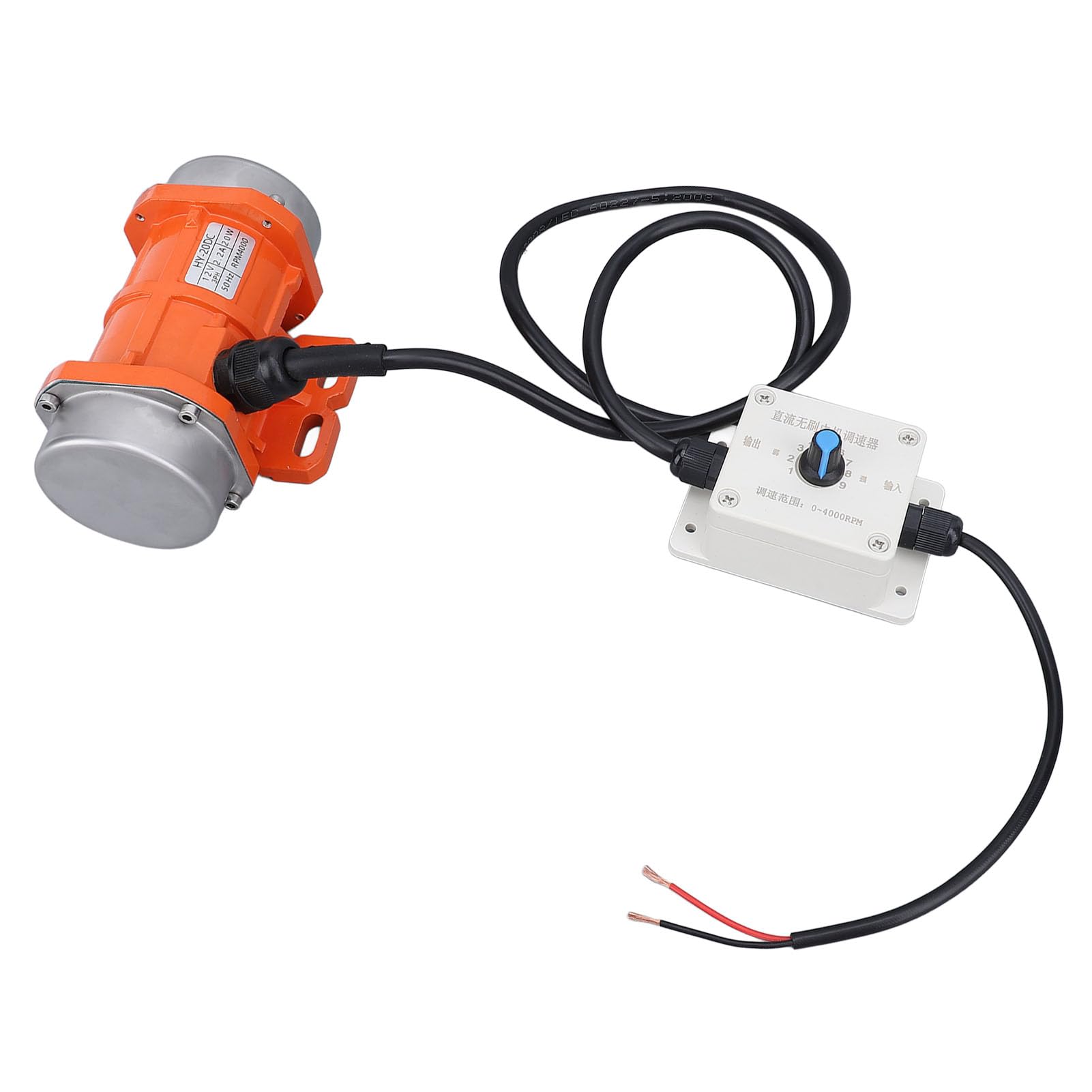 Vibratore per Calcestruzzo, Motore Vibrante Impermeabile IP65 Senza Spazzole 12 V CC 4000 Giri/min, Vibratore da Tavolo Agitatore con Regolatore di velocità per Energia Mineraria,