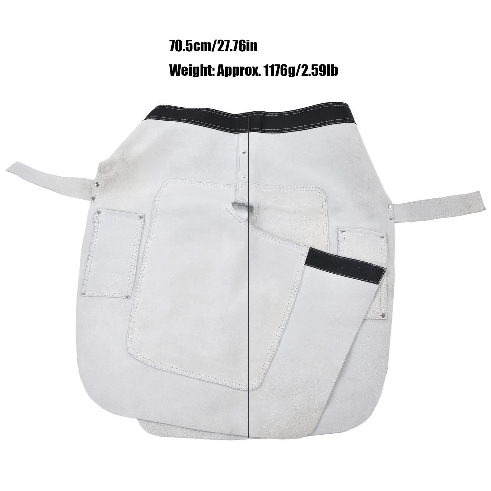 flexman A Grembiule da Scarpe, Grembiule per Boccone Regolabile per Grembiule per Grembiule per Cuoio in Pelle di Mucca con 2 Tasca per Rafforzare