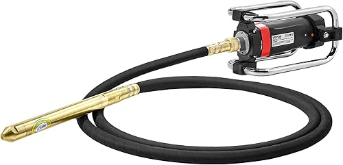 VEVOR Vibrador eléctrico de hormigón, 1300 W, 16000 VPM, motor de cobre de 2 HP, herramienta vibradora de hormigón portátil, vibrador de cemento con