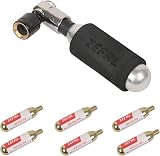 ZEFAL EZ Big Shot - Gonfleur CO² + 7 Cartouches CO2 16g - Pompe CO2 Compacte, légère, Rapide et sans Effort - Noir et Argent - 1