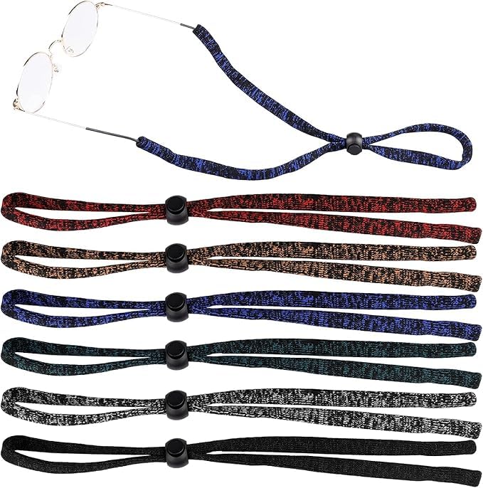 Adjustable Sports Eyewear Strap, Glasses Neck Cord, Universal Lanyard Eyewear Retainer Assorted 6 Pcs-image-45