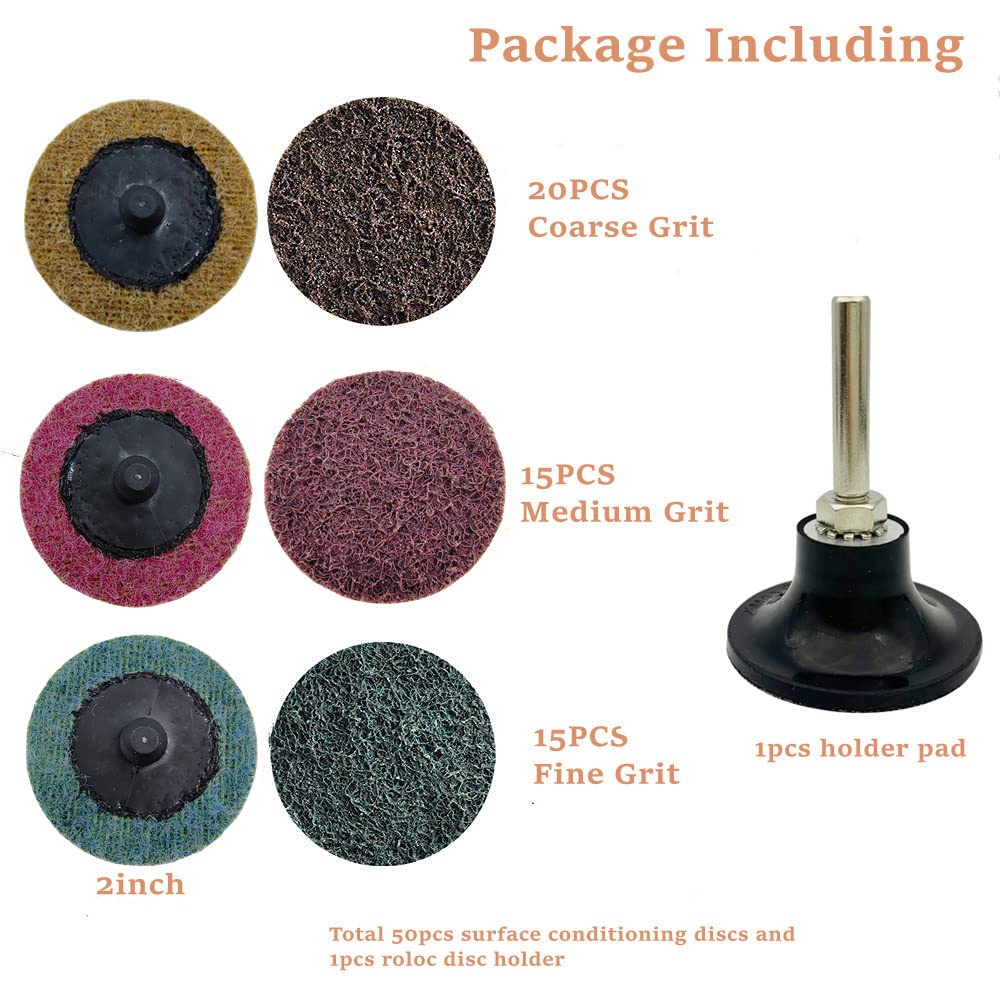Quick Change Sanding Discs - 50 Pack for Die Grinder -4 Quick Change Sanding Discs - 50 Pack for Die Grinder -4
