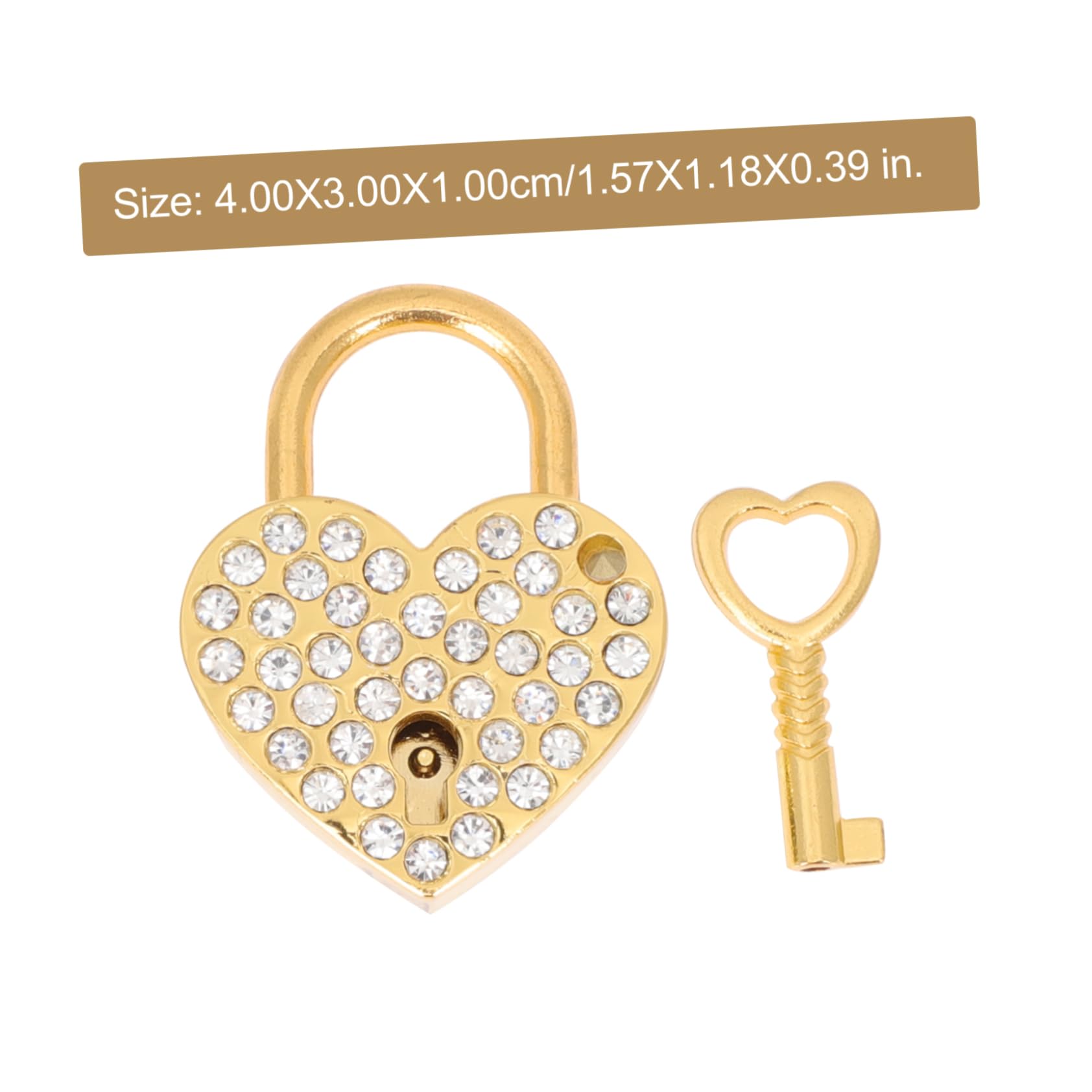 NUOBESTY 10 Sätze Herzförmige Vorhängeschlösser mit Schlüssel Teiliges mit Glitzerdesign für Liebesschlösser Reise Tagebuch Bruchfest