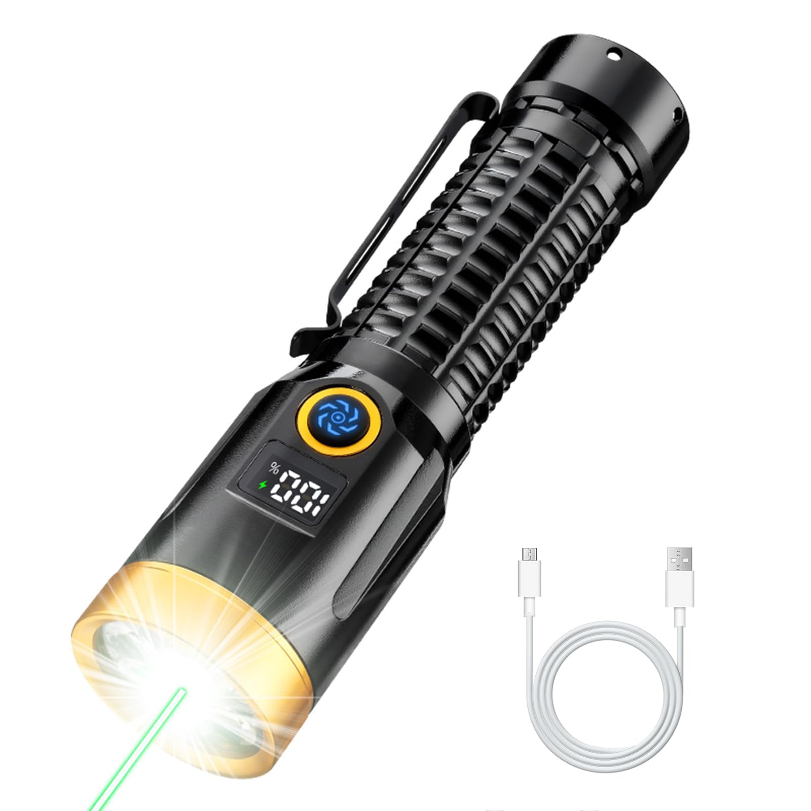 Amazon.co.jp: 懐中電灯 超高輝度8000ルーメン 超遠距離照射2000m Type 