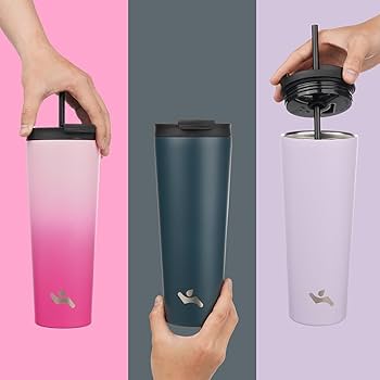 Amazon.com: Konokyo 22 OZ Insulated Tumbler with Lid and 2 Straws